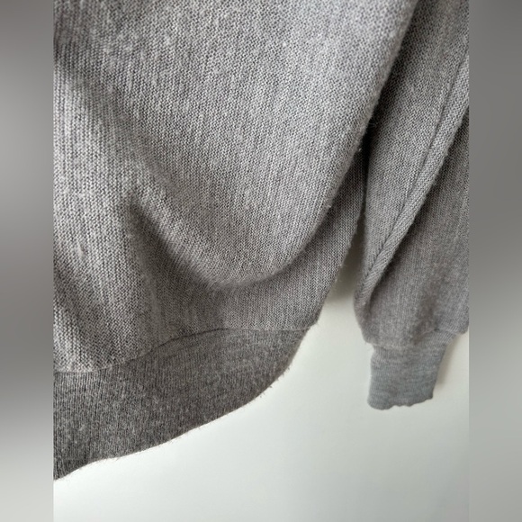 VTG Lacoste Gray Cardigan Sweater Men's Large 100% Orlon Acrylic USA MADE - Picture 9 of 13